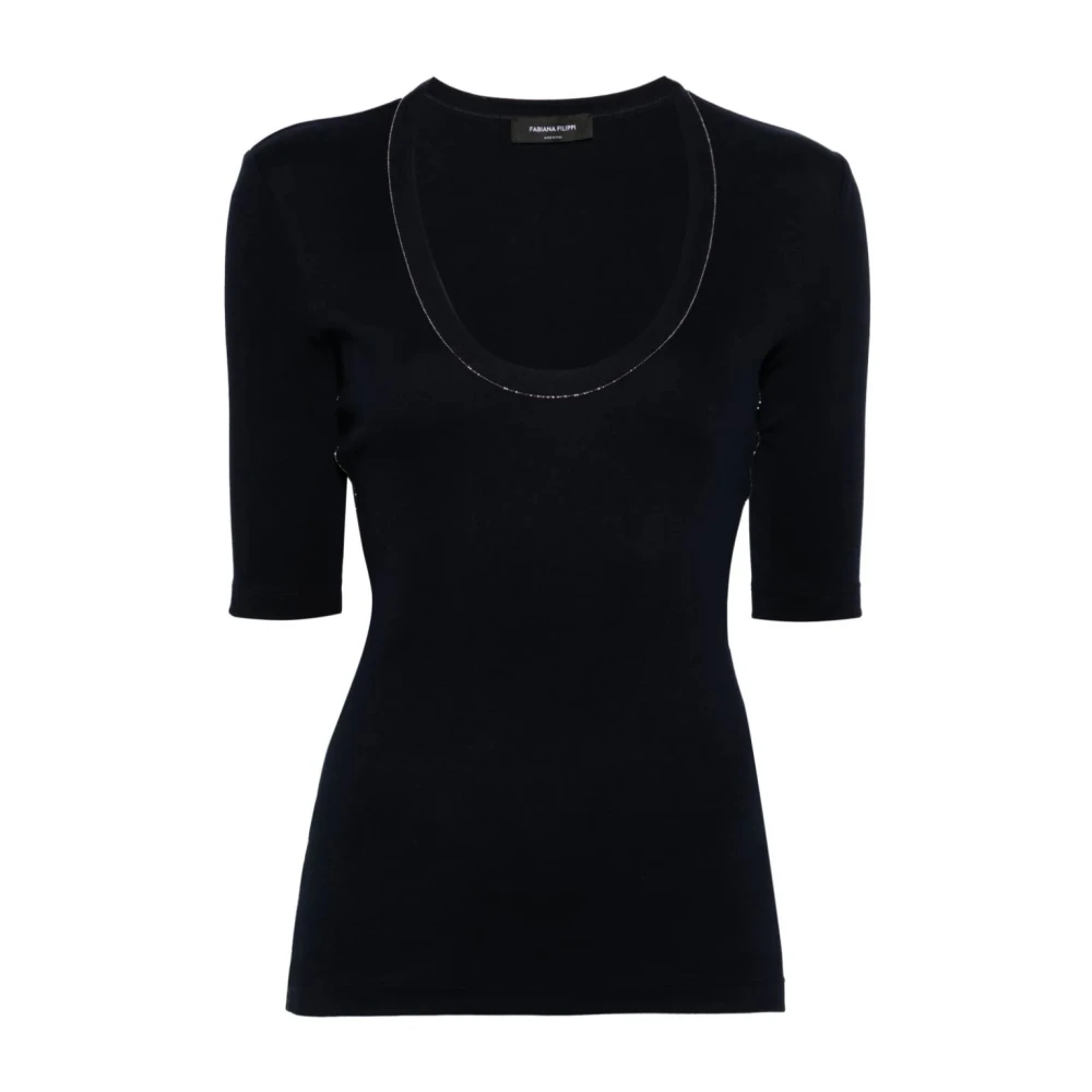 Fabiana Filippi Jersey T-Shirts Black Dames