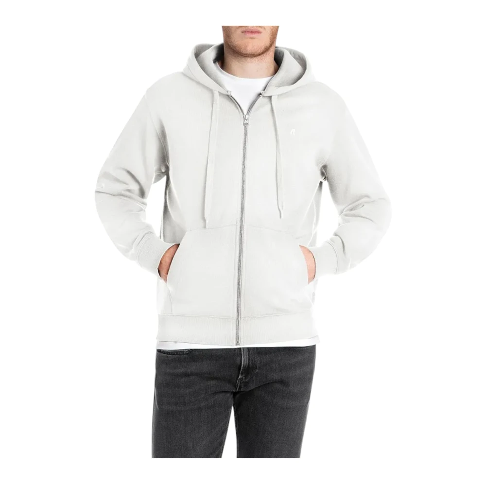 Replay Ritshoodie White Heren