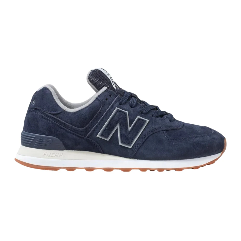 New Balance Suède Veters Rubberen Zool Sneakers Heren Schoenen Blauw