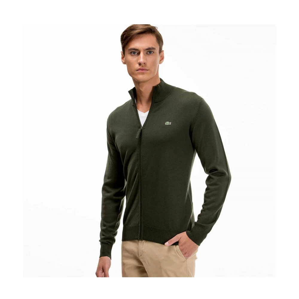 Lacoste Groene Gebreide Trui Green Heren