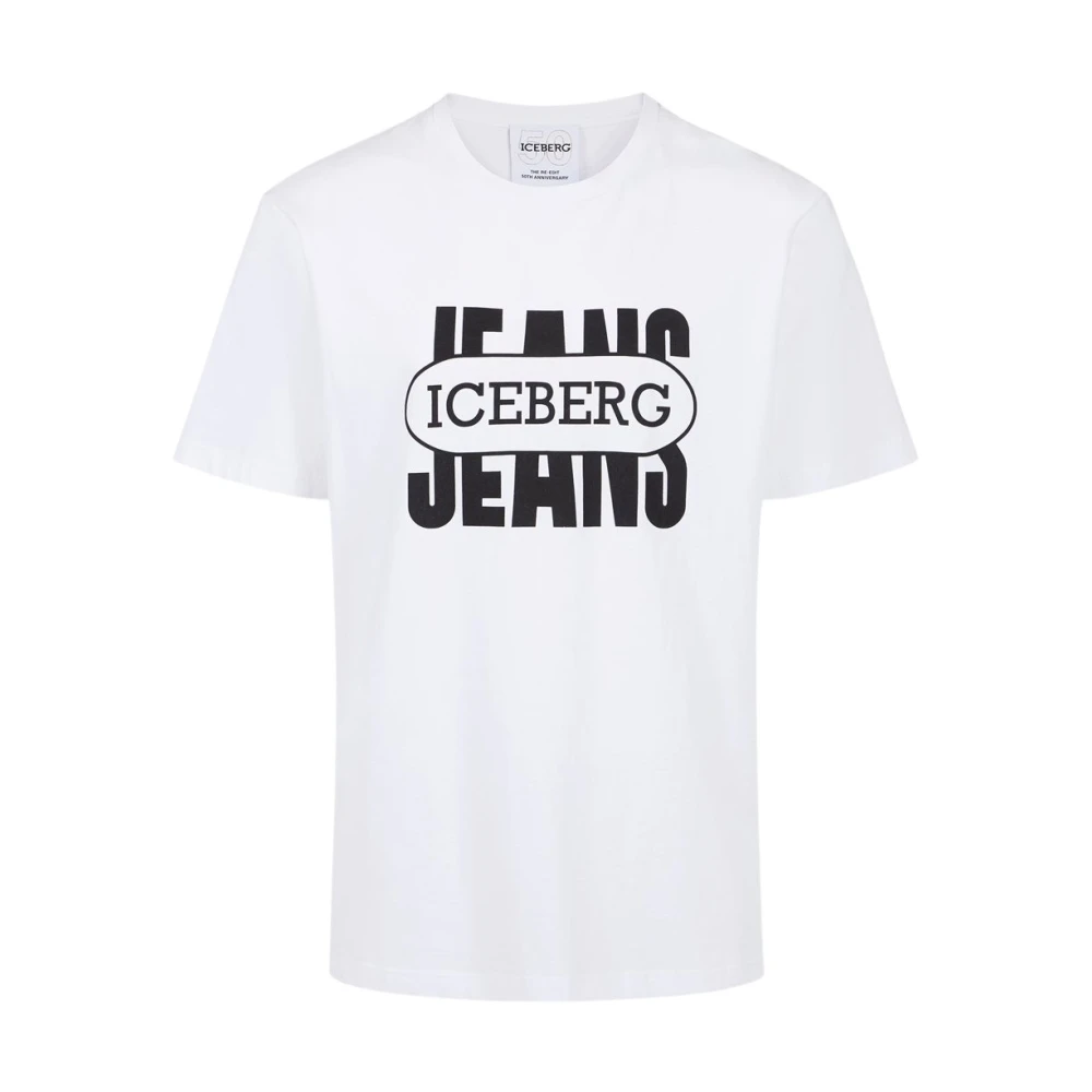 Iceberg Wit T-shirt uit de Re-Edit collectie White Heren