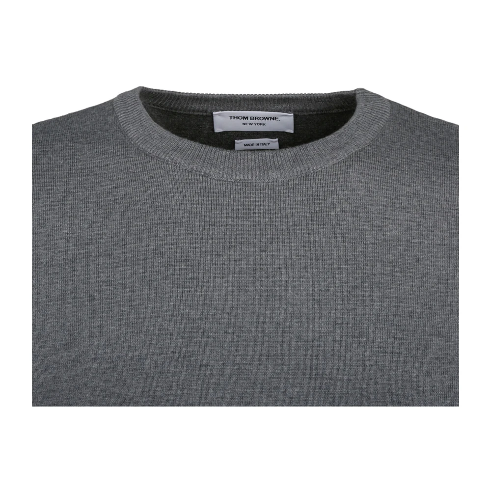 Thom Browne Milano Stripe Pullover Sweater Gray Heren