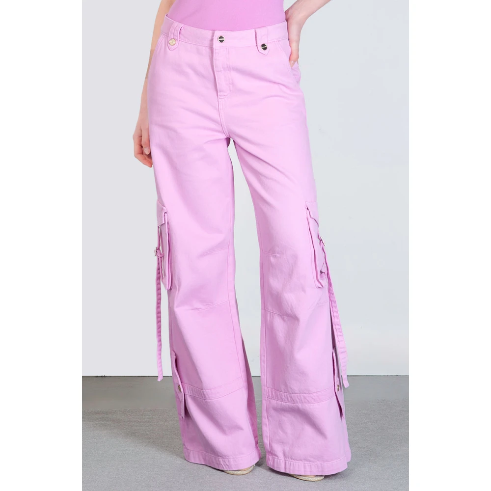 Blugirl Wide Trousers Pink Dames