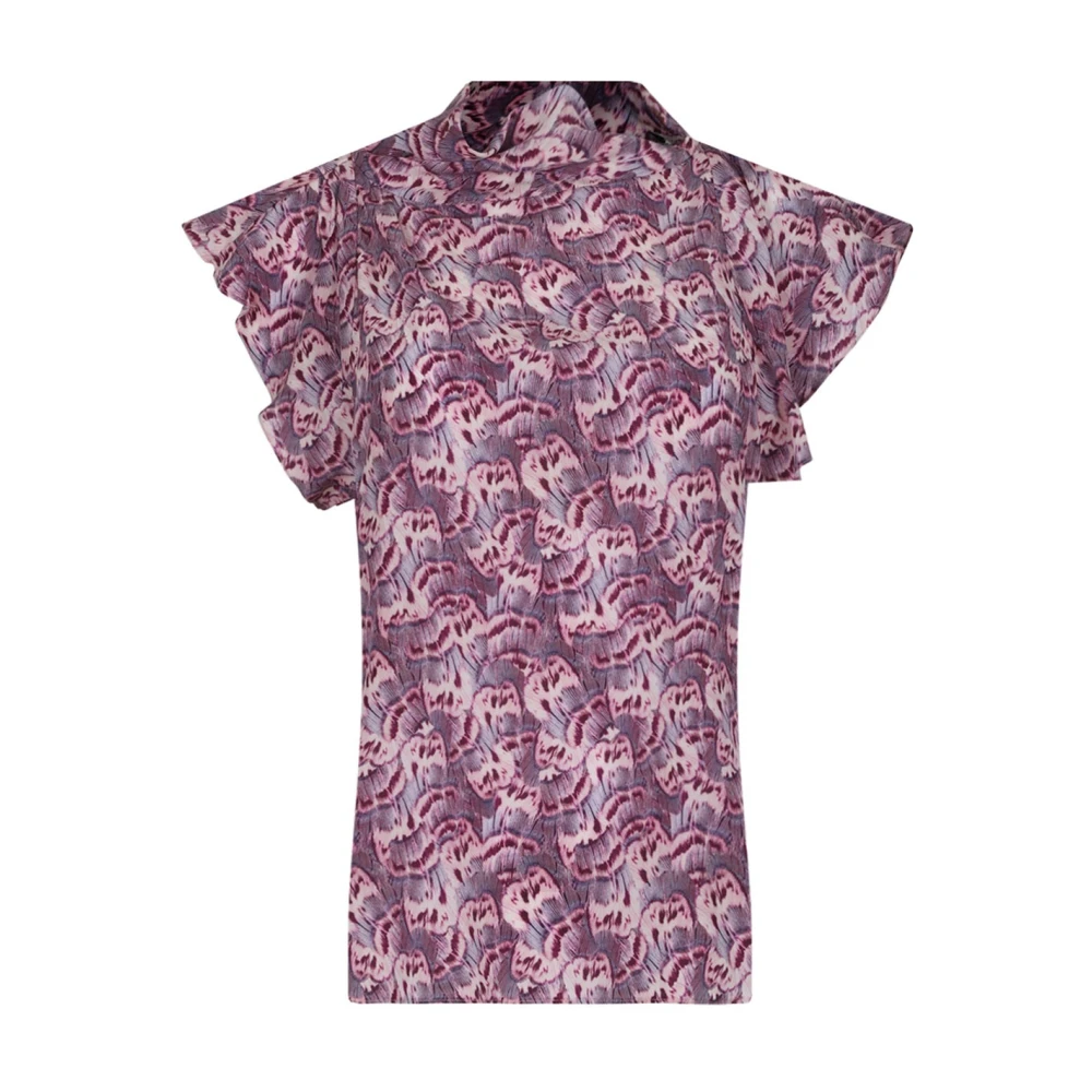 Isabel marant Valency Zijde Elastaan Top Purple Dames