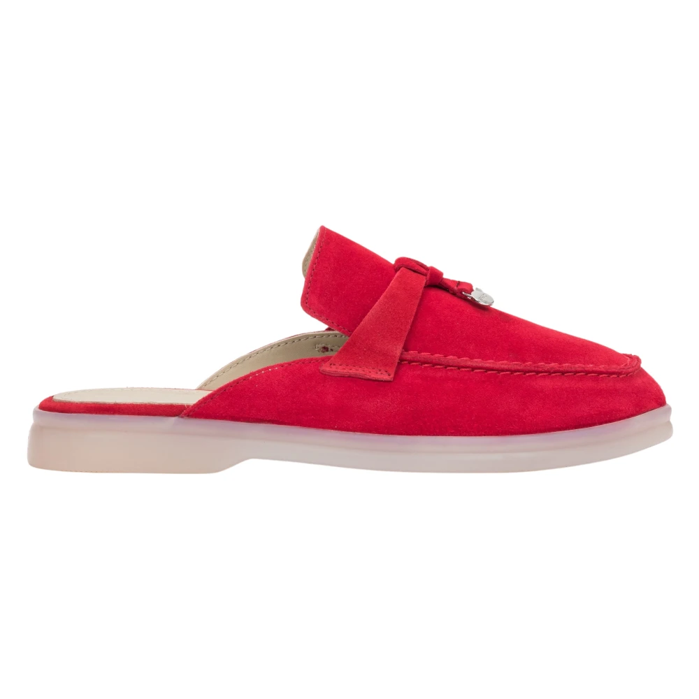 Estro Red Velour Mules - Female - Mules - 5 Uk - Shoes