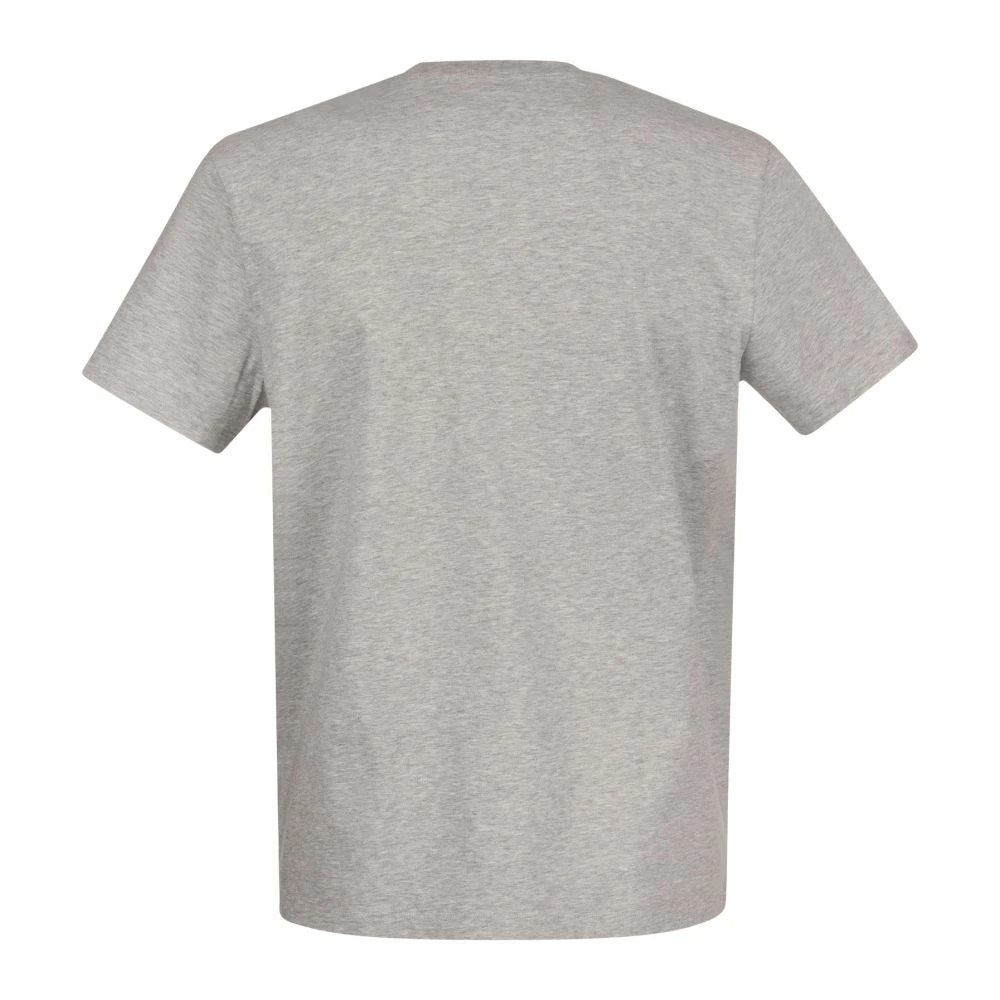 ETRO T-shirt met logo en Pegasus bloemenprint Gray Heren