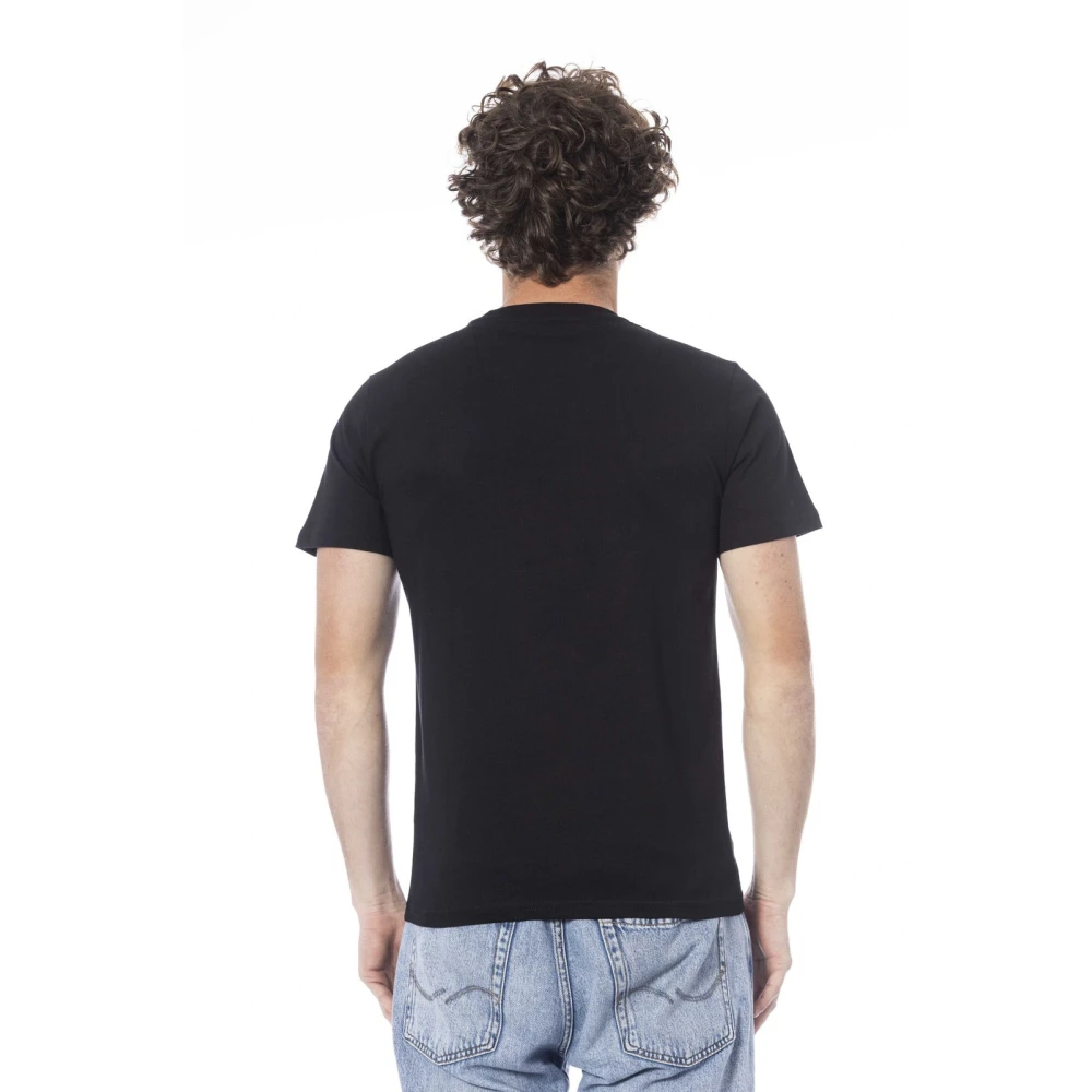 Cavalli Class Casual Stijl Logo Print T-Shirt Black Heren