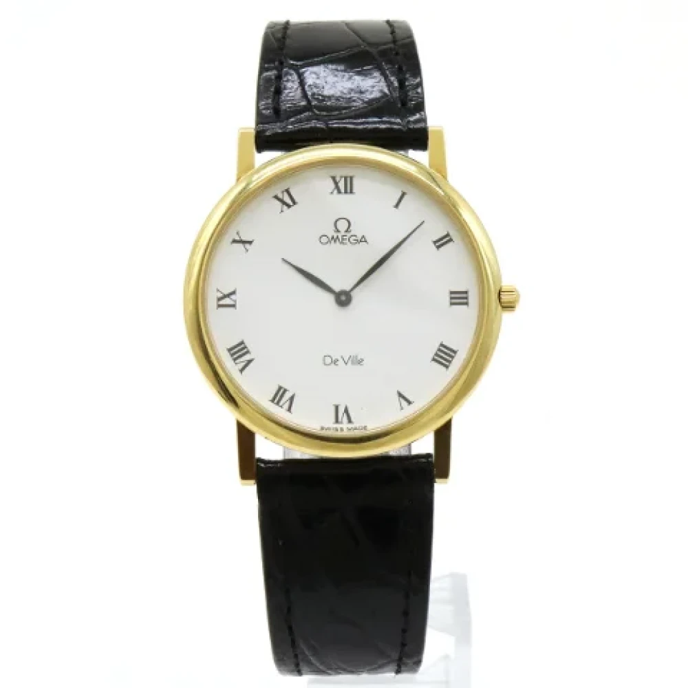 Omega Vintage Pre-owned Guld klockor White, Herr