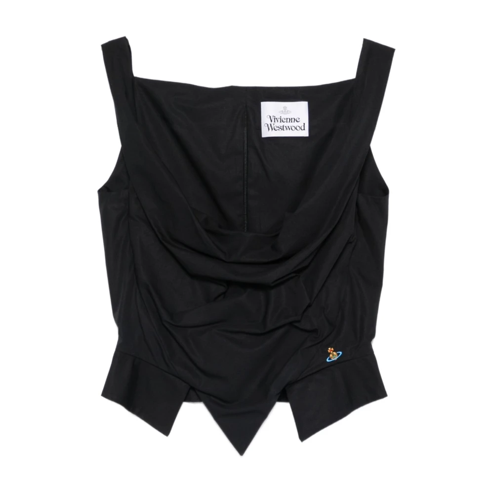 Vivienne Westwood Women's Black Sleeveless Tops, M, Sleeveless Top