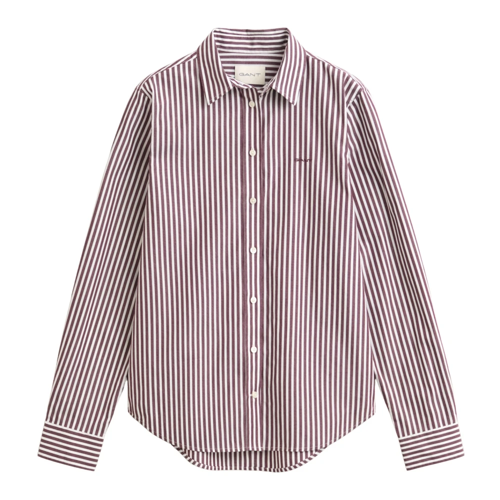 Gant , Shirts, Female, Multicolor, S, Classic Striped Poplin Shirt