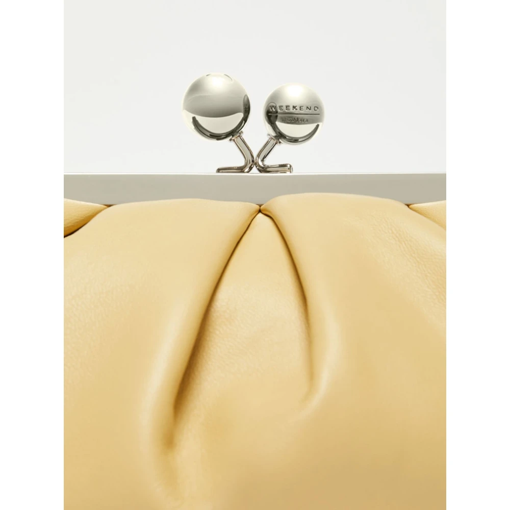 Max Mara Weekend Pasticcino Kleine Leren Crossbody Tas Yellow Dames
