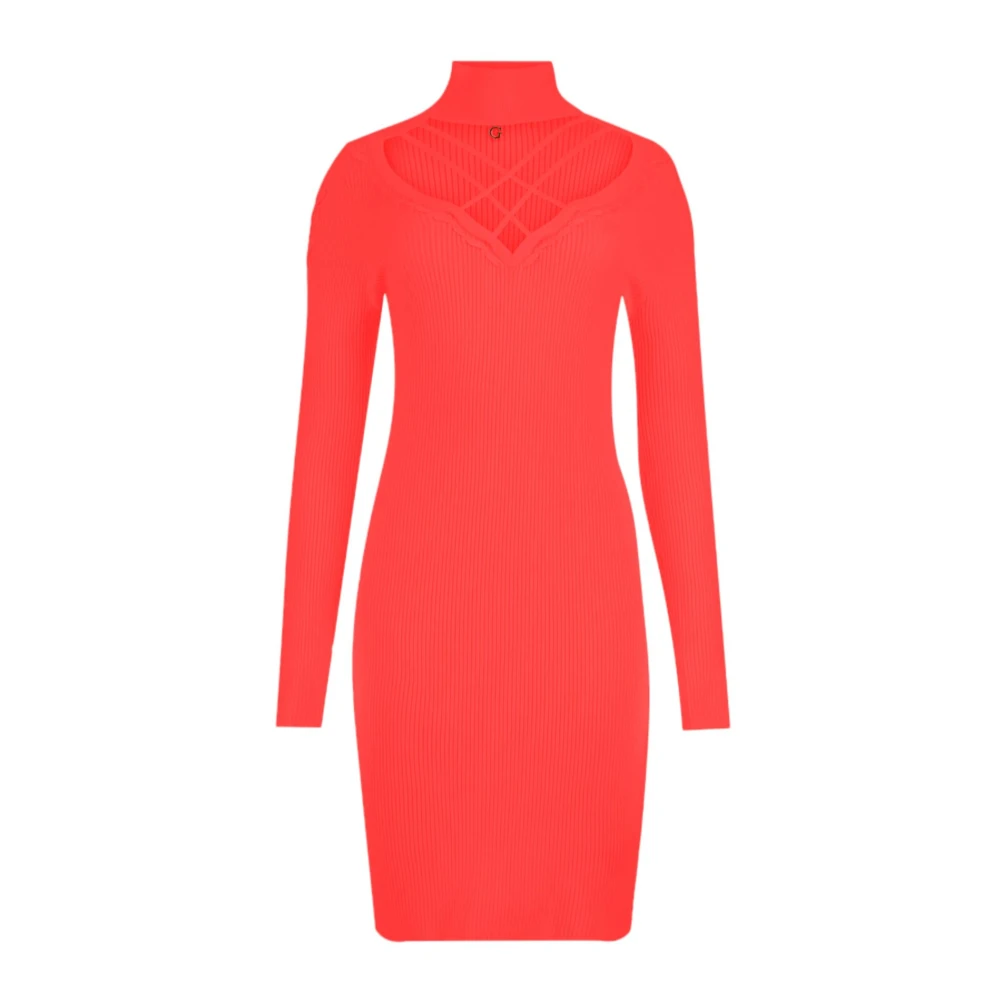 Guess Elegante Midi Jurk Red Dames
