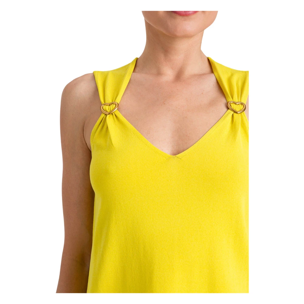 Twinset Gele Viscose Top Mist Yellow Dames