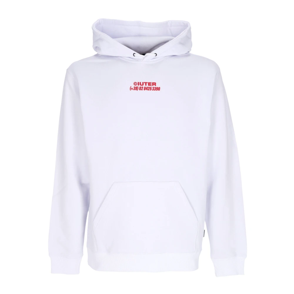 Iuter Mannelijk Wit Hoodies & Sweatvesten Heren, L, Katoen, Te Paarden Hoodie Lange Mouw Sweatshirt