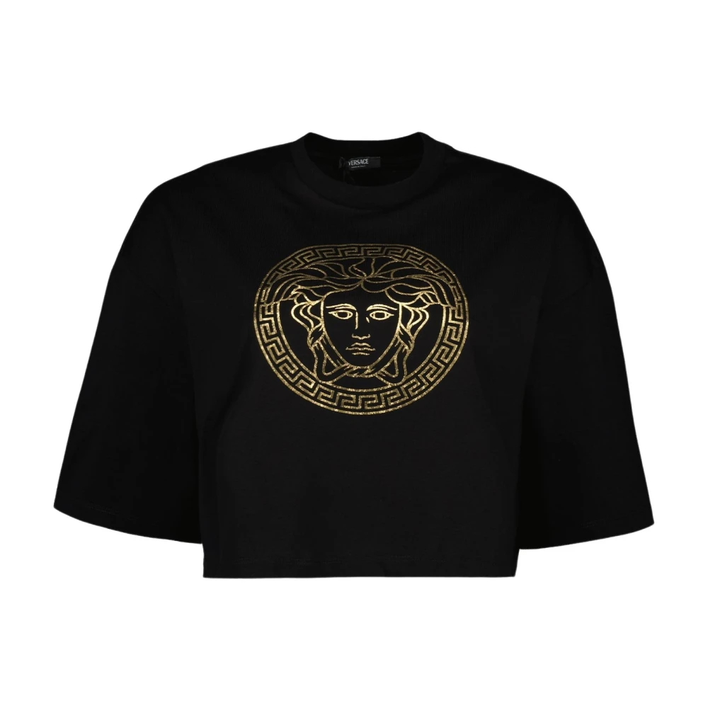 Versace Medusa T-shirt Zwart Korte Mouw Black Dames