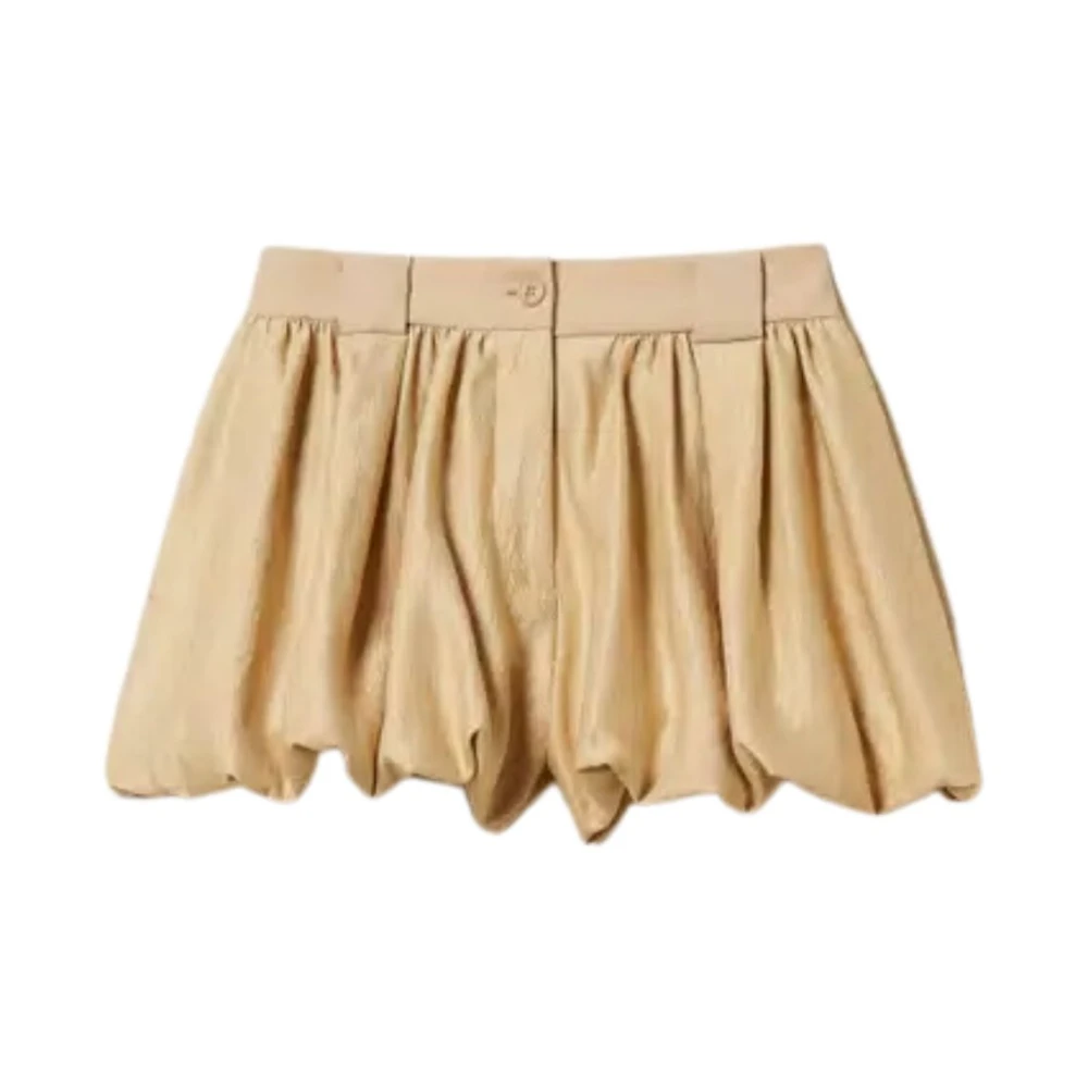 Twinset Beige Short Shorts, Female, M, Short Shorts