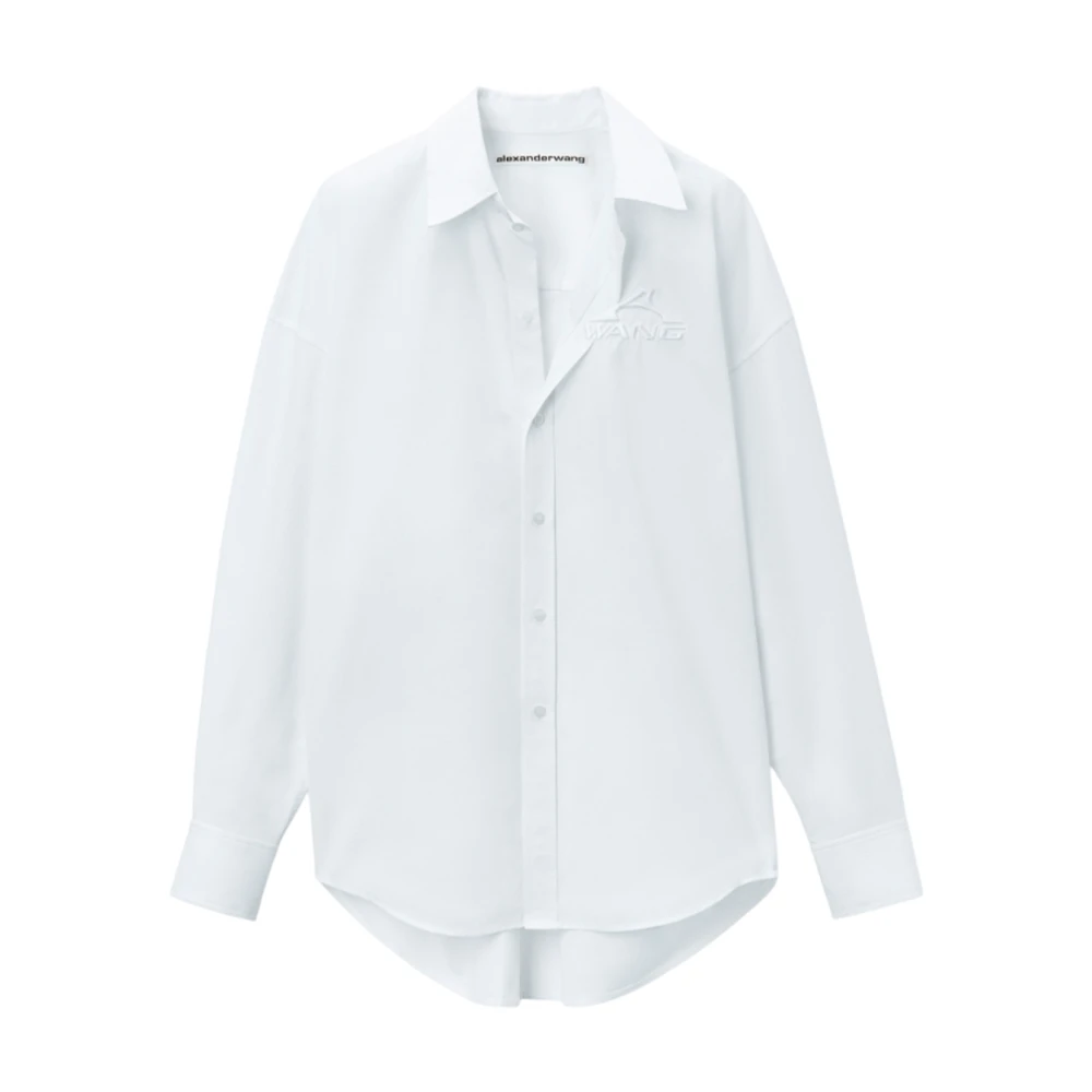 Alexander wang Oversized Wit Katoenen Overhemd White Dames