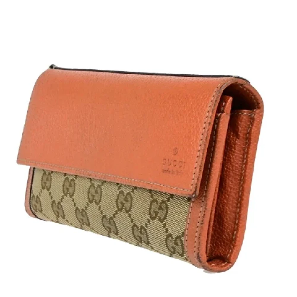 Gucci Vintage Pre-owned Canvas wallets Brown Dames