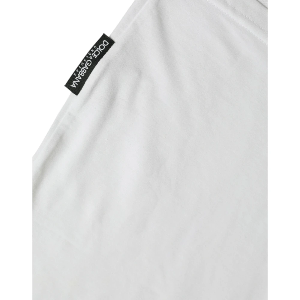Dolce & Gabbana Wit V-hals T-shirt Ondergoed White Heren