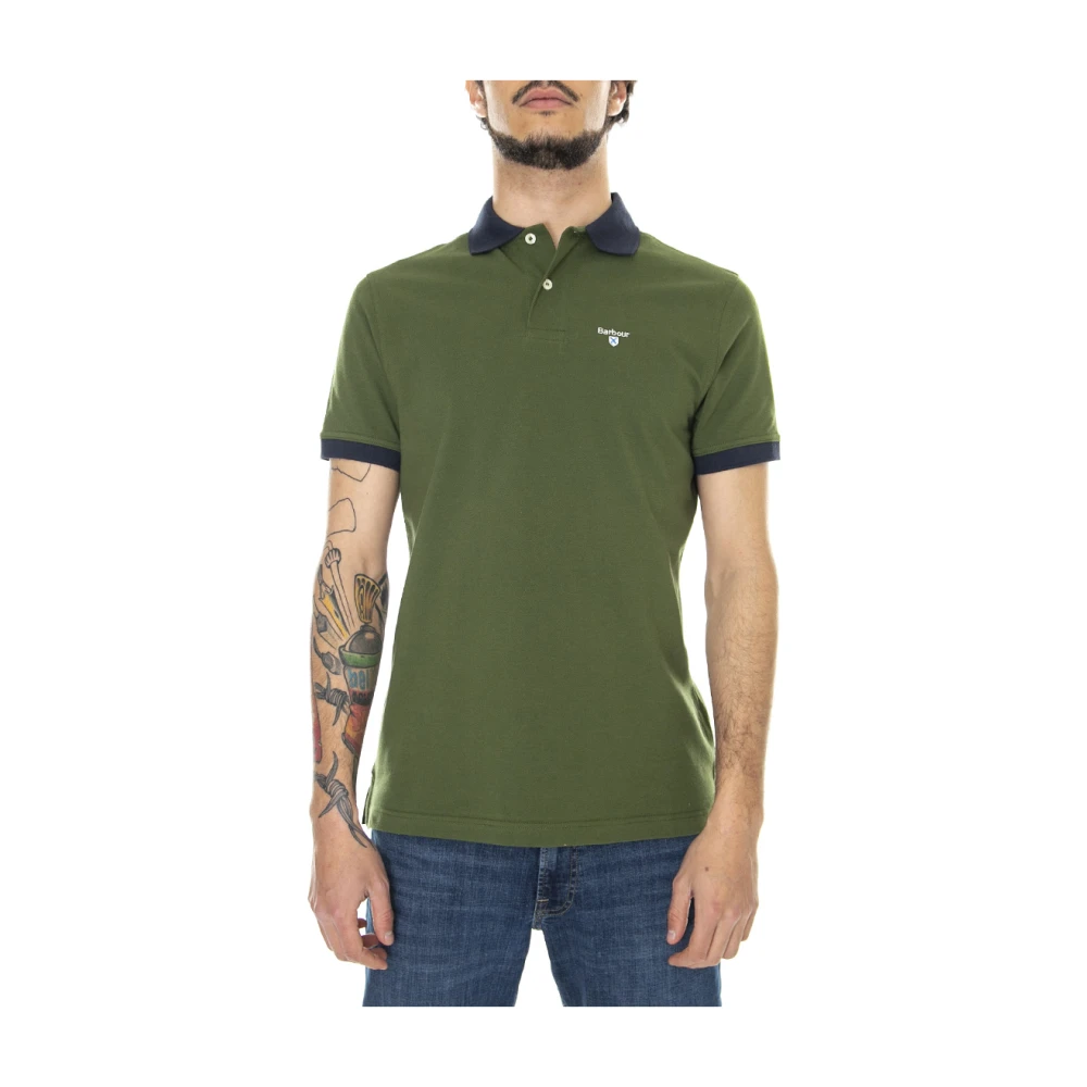 Barbour Polo Shirts Green Heren