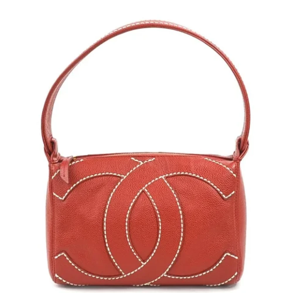 Chanel Vintage Pre-owned Leather shoulder-bags Red Dames