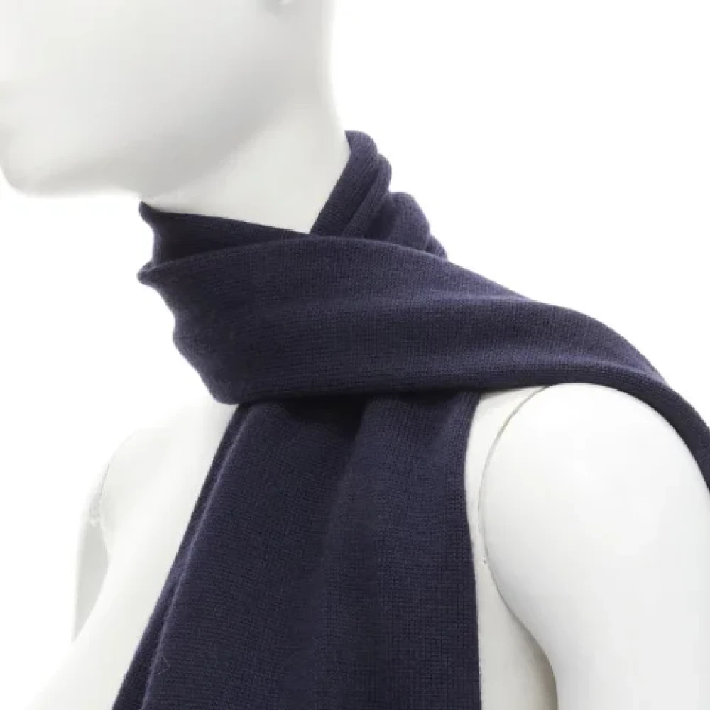 Fendi Vintage Pre-owned Wool scarves Blue Dames