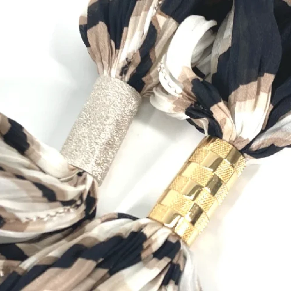 Louis Vuitton Vintage Pre-owned Silk scarves Black Dames