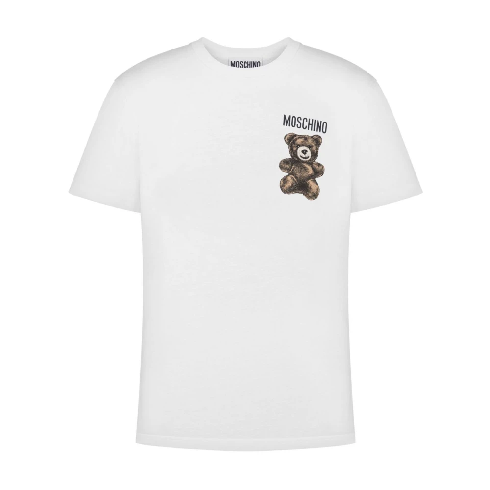 Moschino Witte Teddy Bear Crew Neck T-shirt White Heren