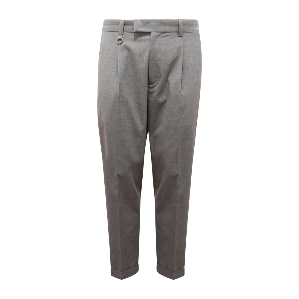 Paolo Pecora Men's Gray Duomo Relaxed Fit Chino - Chinos - L - Trousers