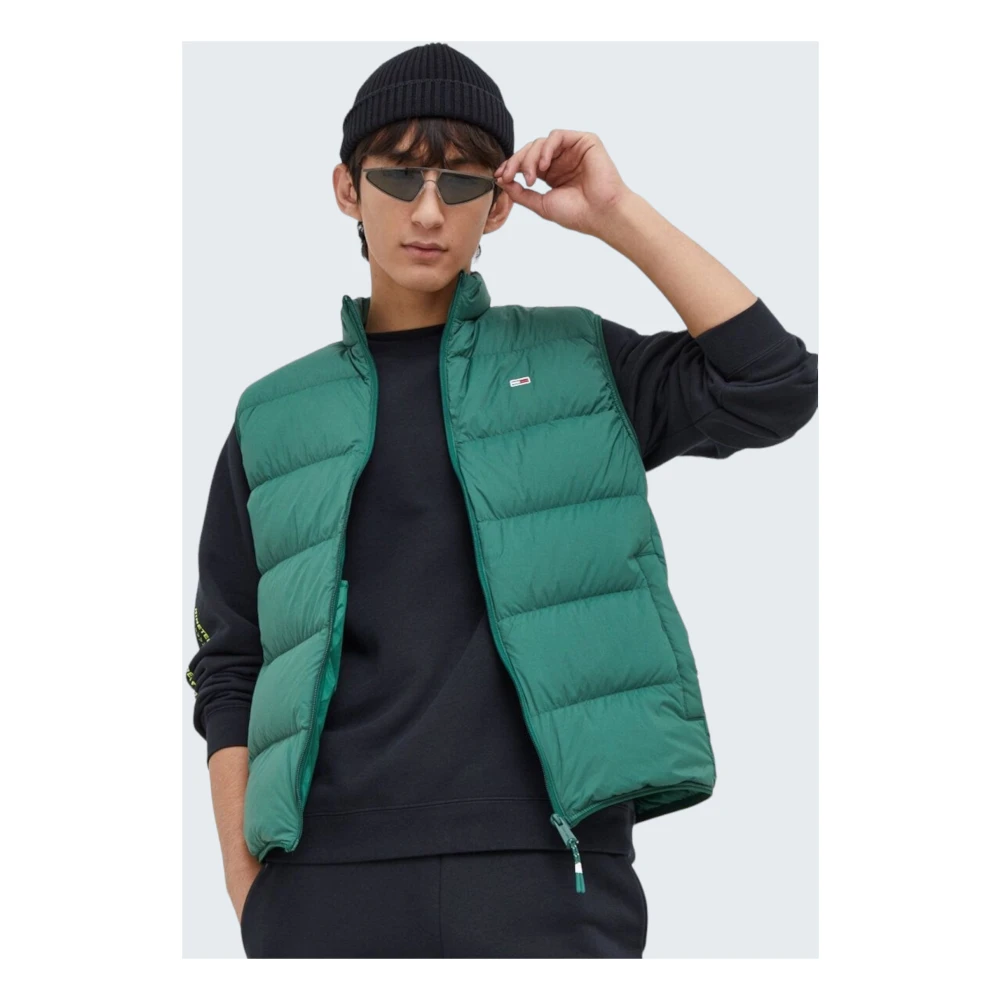 Tommy Jeans Groene Court Mouwloze Jas Green Heren