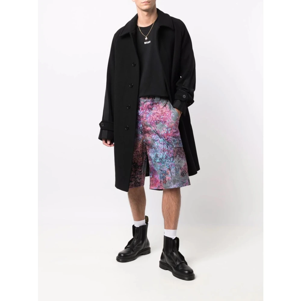 Msgm Zwart Mini Logo T-shirts en Polos Black Heren