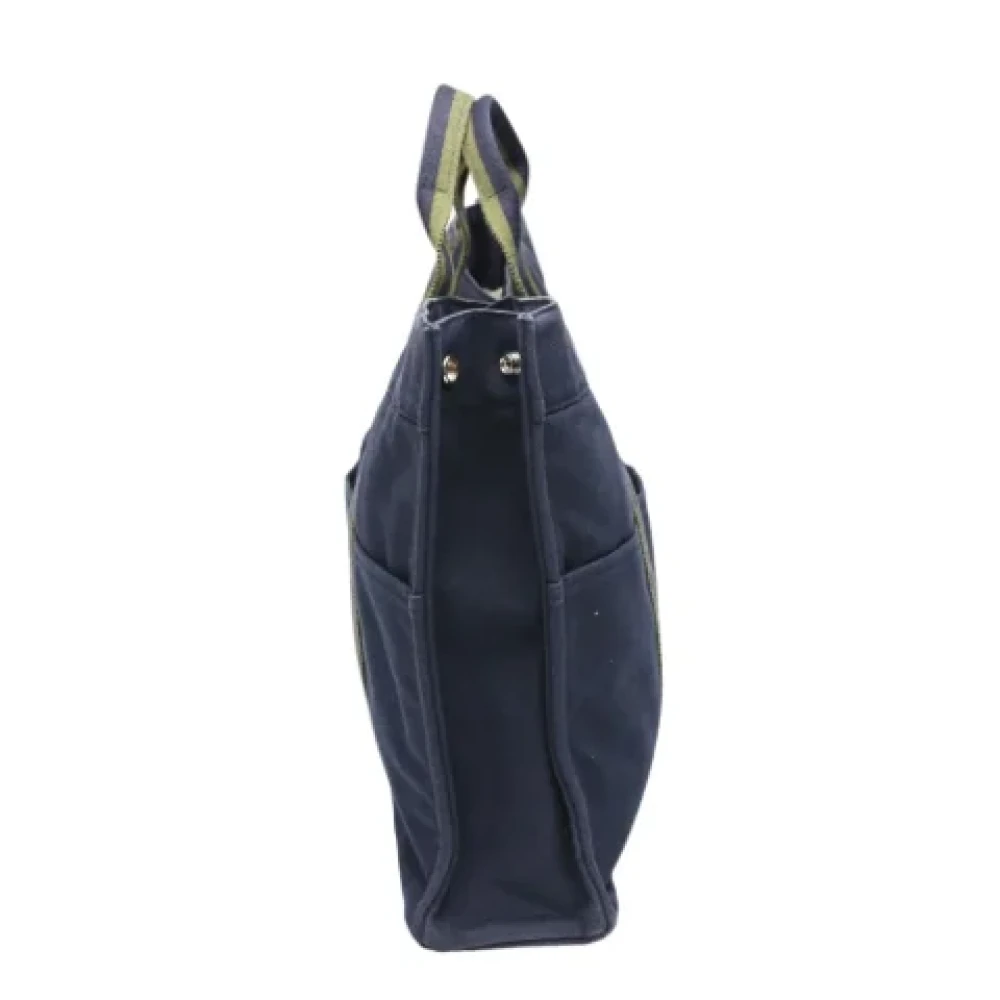 Hermès Vintage Pre-owned Canvas handbags Blue Dames