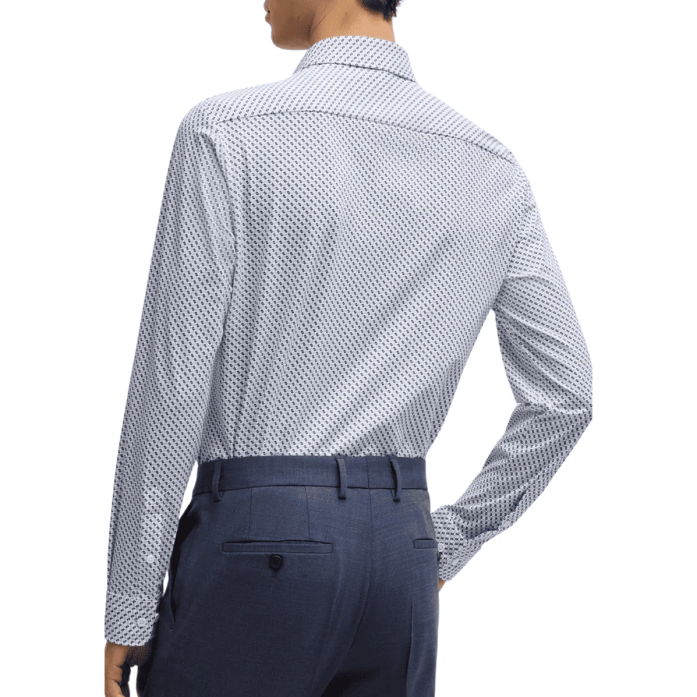 Boss Lichtblauw Stijlvol Shirt Blue Heren