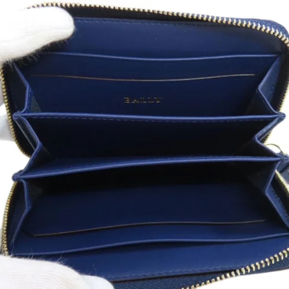 Bally Pre-owned Leather wallets Blue Dames