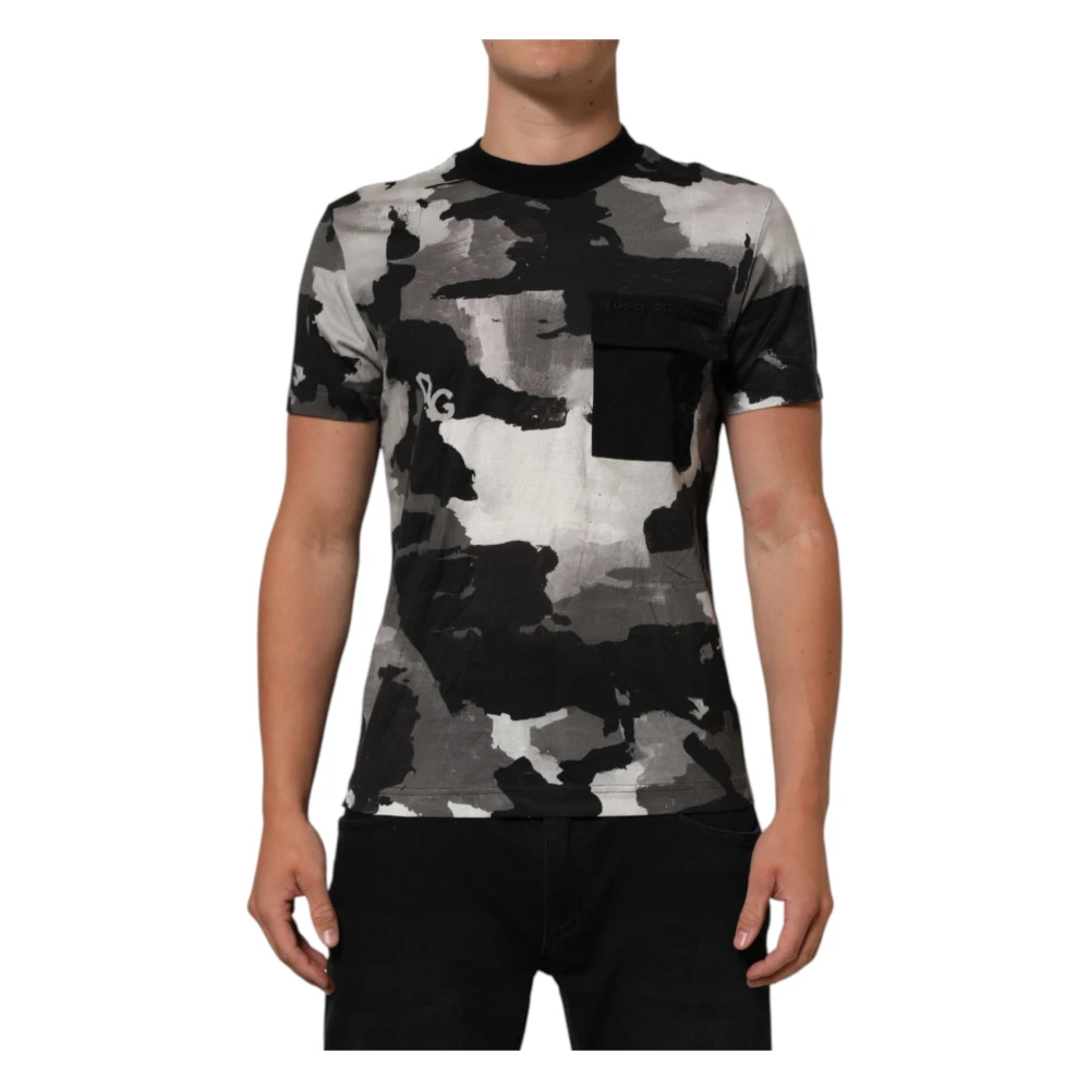Dolce & Gabbana Men's Multicolor T-Shirts, Xs, Camouflage T-Shirt