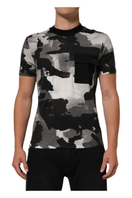 Multifärgad Kamouflage Herr T-shirt