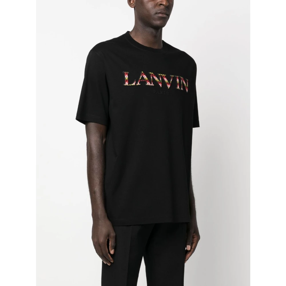 Lanvin Zwarte T-shirts en Polos Black Heren