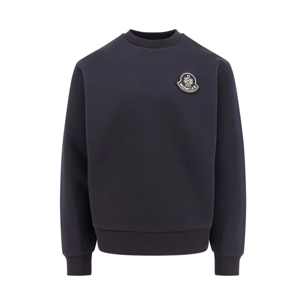 Moncler Neopreen Sweatshirt met Patch Logo Black Heren
