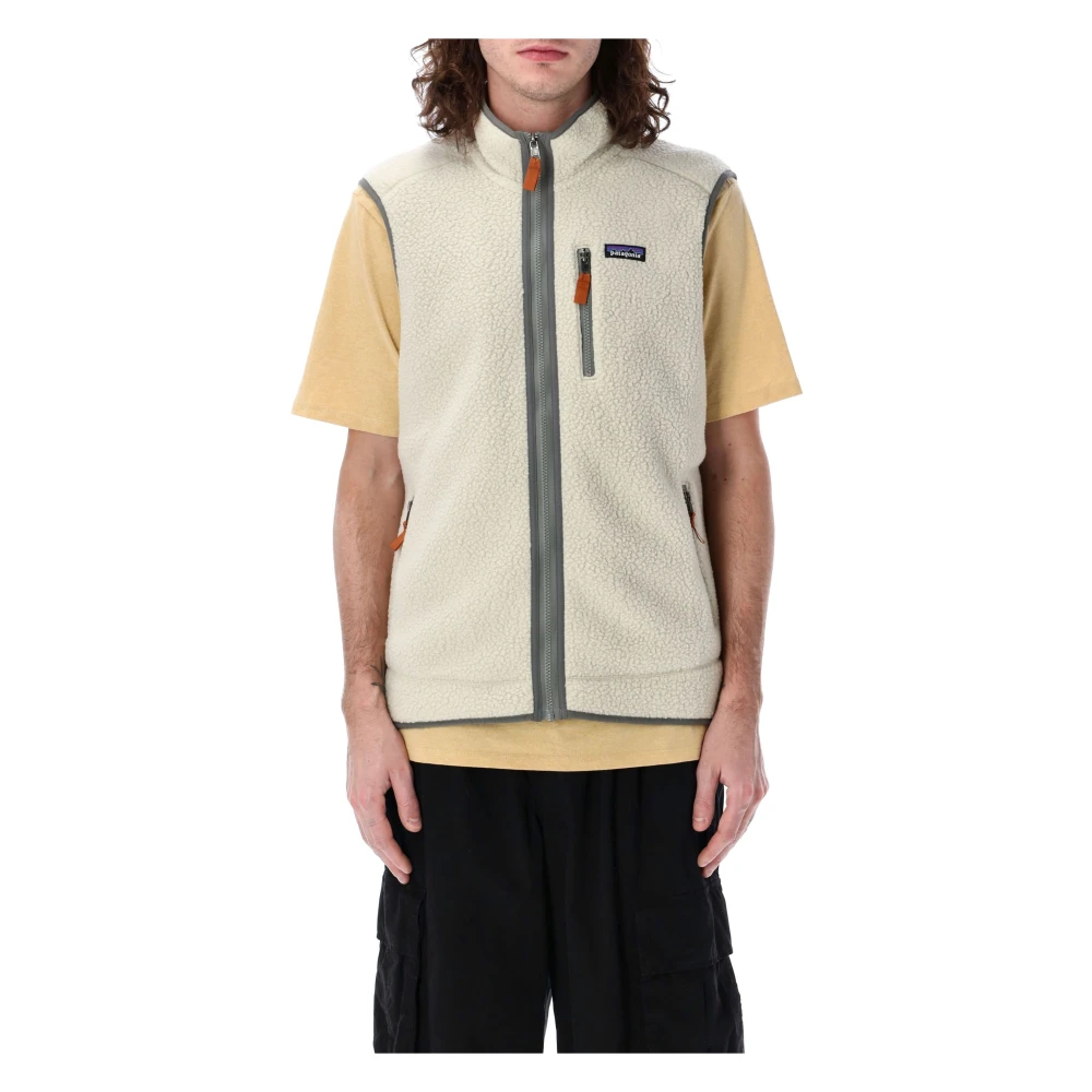 Patagonia Retro Pile Vest met volledige rits Beige Heren