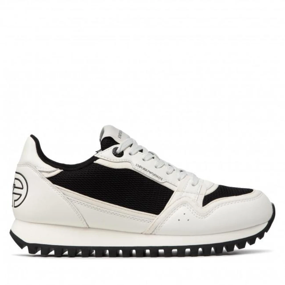Emporio Armani Mannelijk Wit Schoenen Heren, 43 Eu, Te Sneakers