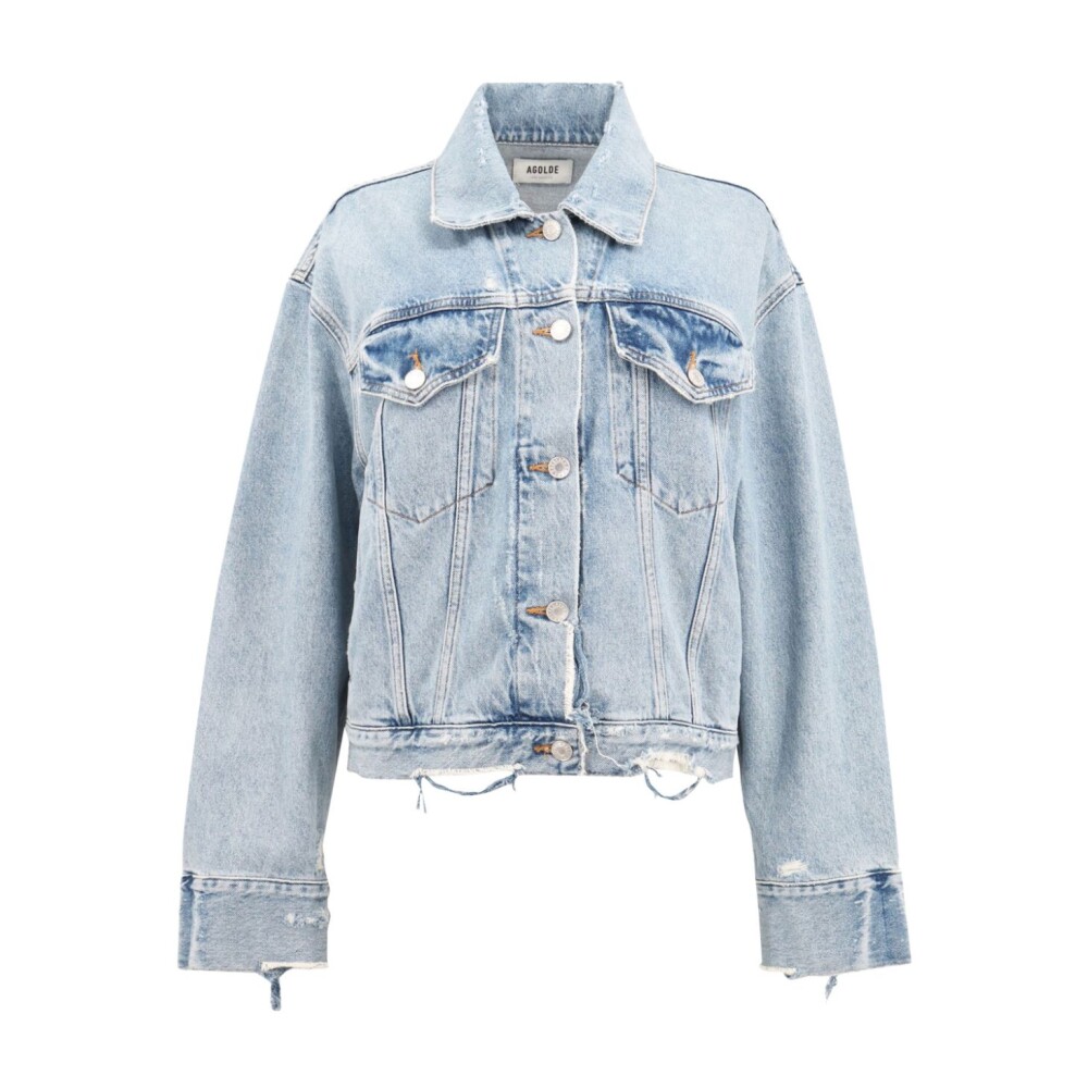 Distressed Denim Jacket Agolde Denim Jackets Miinto