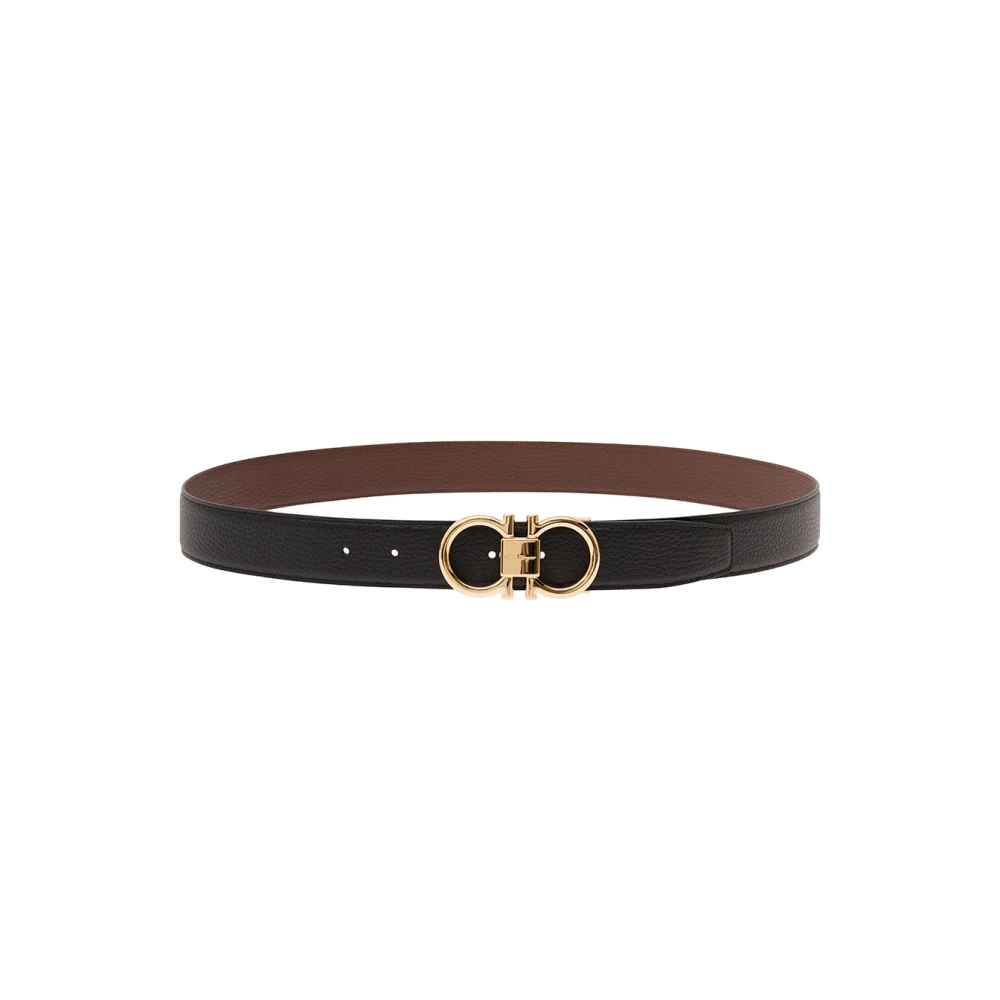 Ferragamo Cinturón Gancini Reversible Ajustable Accessories Hombre Negro 115 Cm