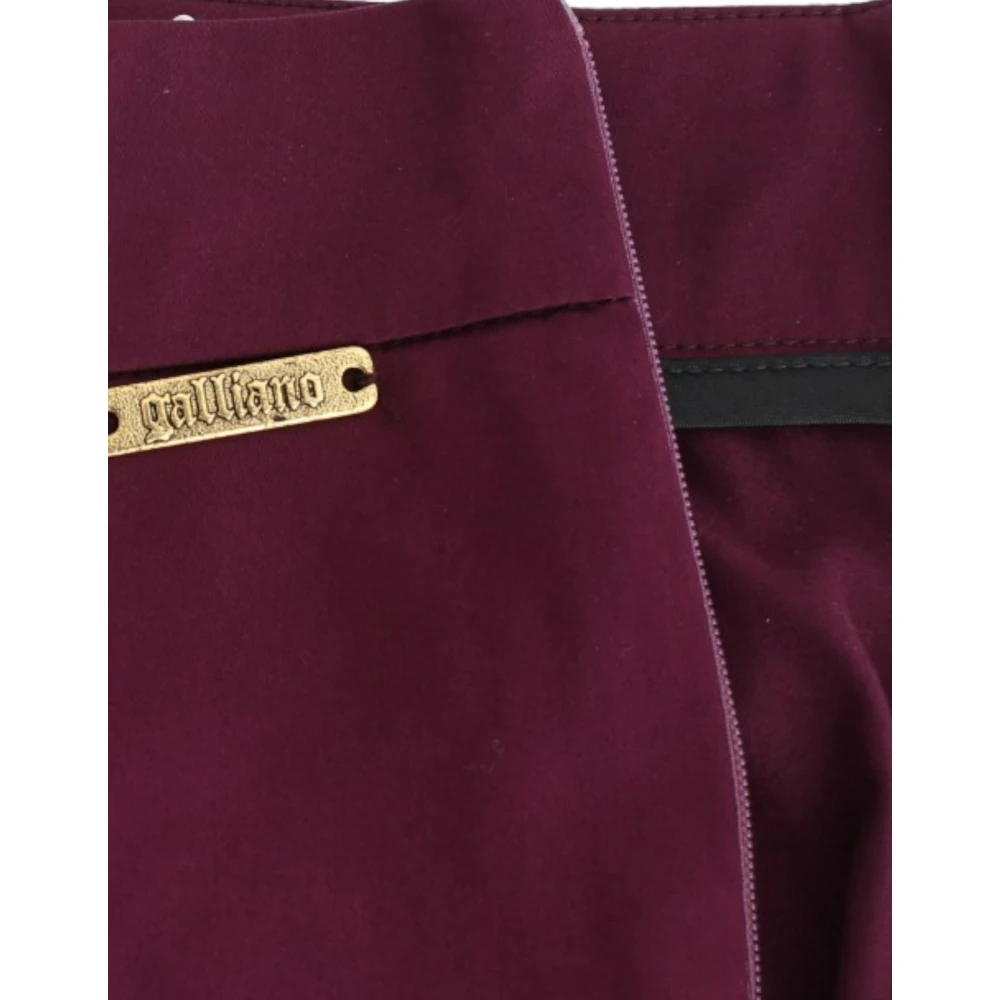 John Galliano Elegante paarse Slim Pants Purple Dames