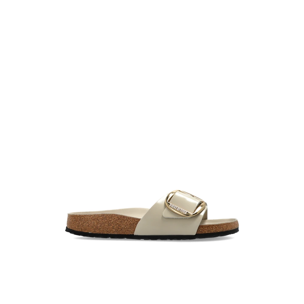 Birkenstock Women's Beige Sliders, 7 Uk, Madrid Big Buckle