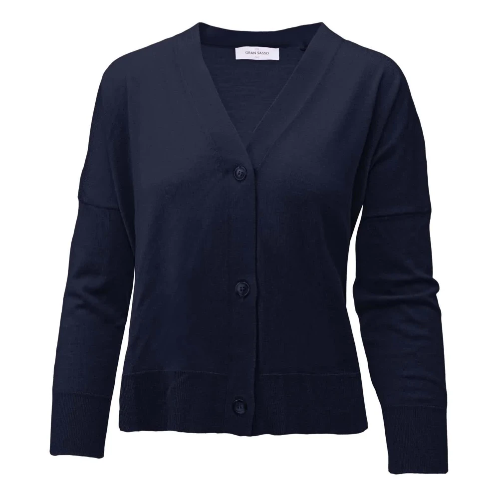 Gran Sasso Stijlvolle Cardigan Sweater Blue Dames