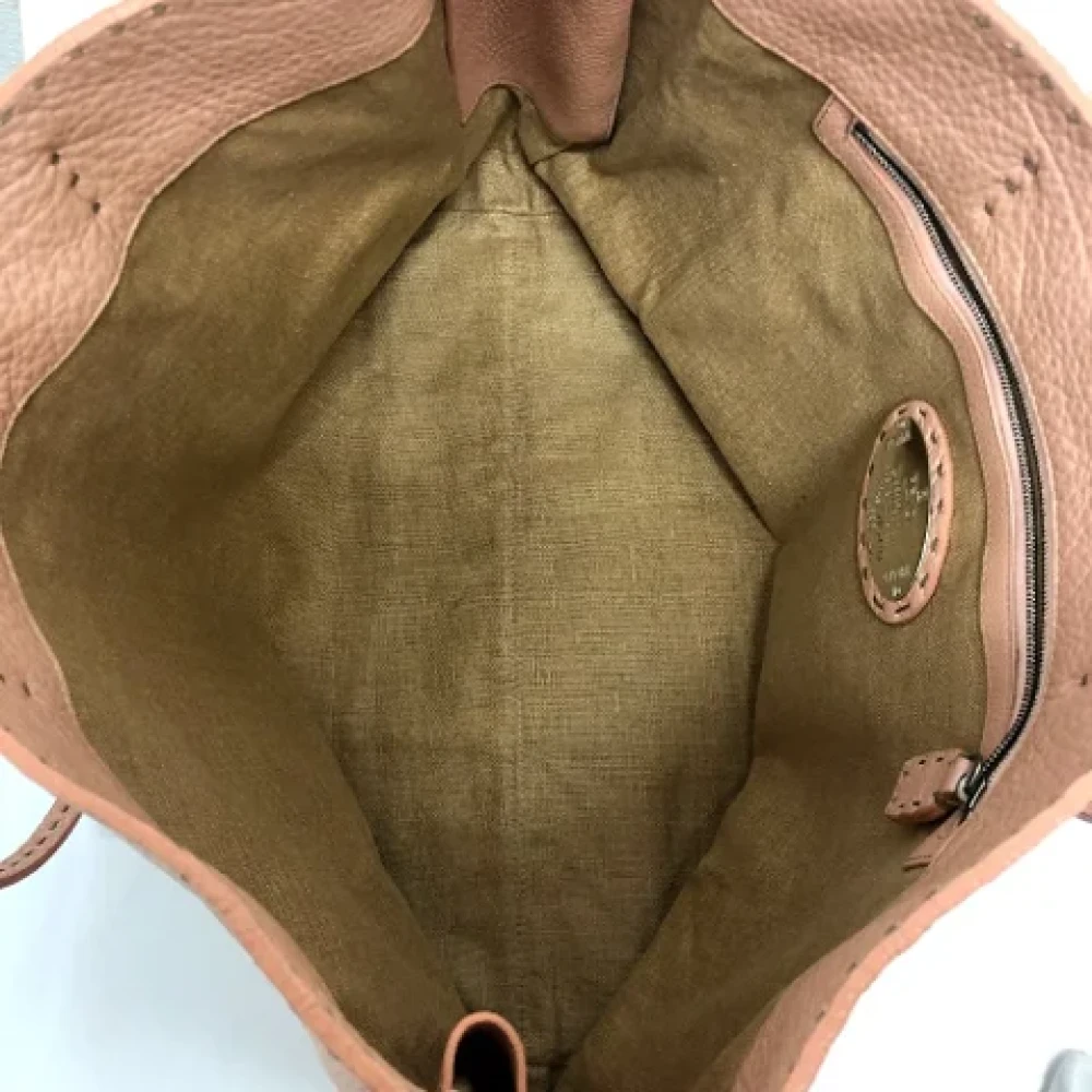 Fendi Vintage Pre-owned Leather totes Beige Dames