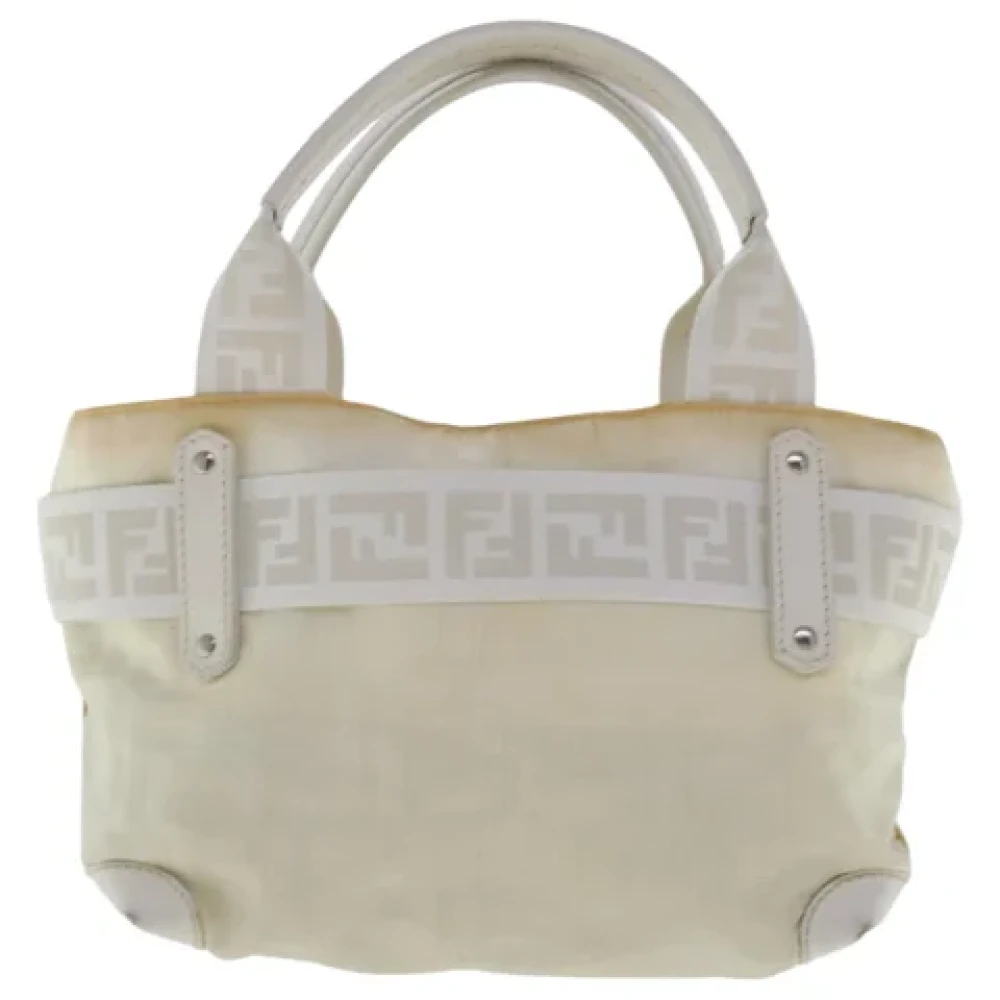 Fendi Vintage Pre-owned Canvas handbags Gray Dames
