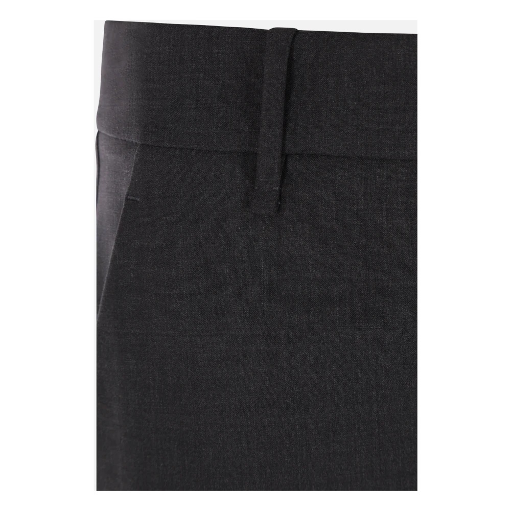 BRUNELLO CUCINELLI Antraciet wollen broek met monile detail Gray Dames