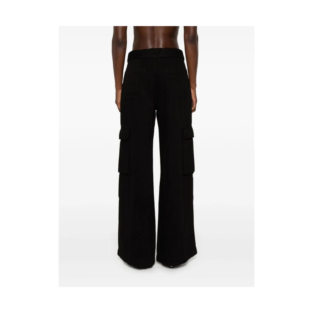 7 For All Mankind Zwarte Wide Leg Jeans Black Dames