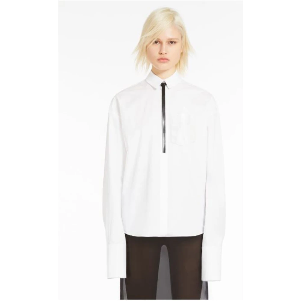 SPORTMAX Oversized Wit Poplin Shirt White Dames